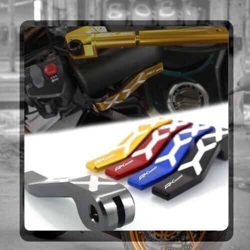 For KYMCO AK550 AK 550 2017 2018 Scooter Motorcycle Accessories CNC Aluminum Stand Parking Brake Lever LOGO AK550
