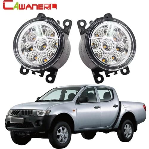 Cawanerl 1 Pair Car Accessories Replace LED Fog Light Daytime Running Light DRL For Mitsubishi L200 KB_T KA_T Pickup 2005-2015