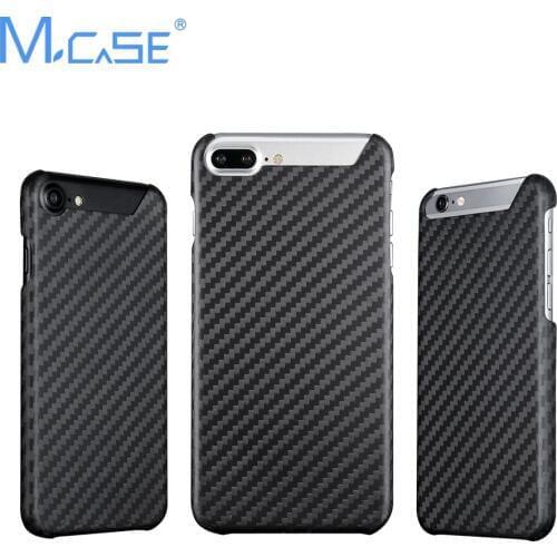 Cutted Genuine Carbon Fiber Case for iPhone 6 6S 7 7 Plus Case Cover With Rubber Coating Soft Touch Case Carbon Fibre Cases
