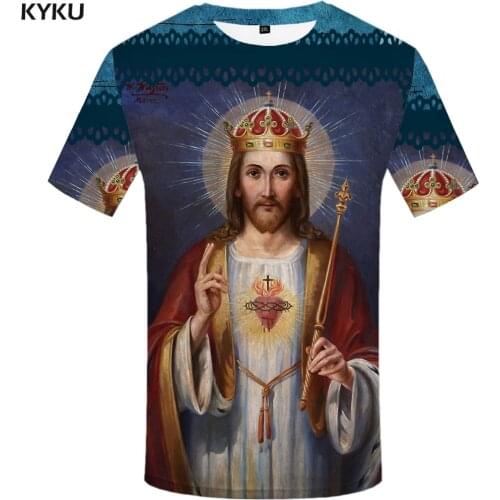 3d Tshirt Jesus T shirt Men Christian Tshirt Printed Right Anime Clothes Art Tshirts Casual Street Shirt Print Short Sleeve