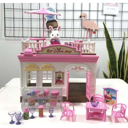 Girls Toys 1/12 Simulation Dollhouse Forest Koala Family Dolls Anime Figure DIY Little Critters Home Pretend Gifts Toy For Girl