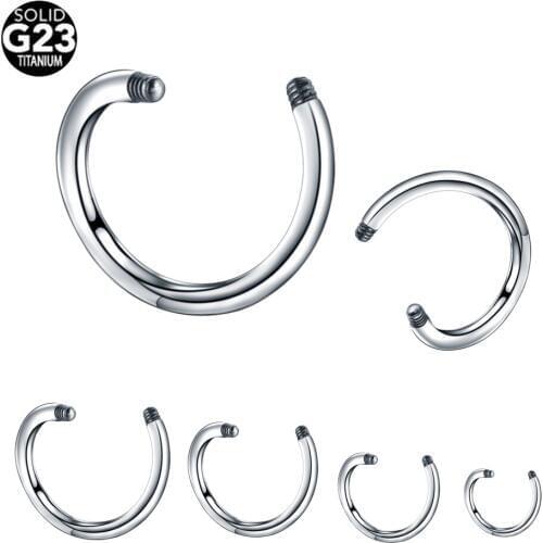 10pcs/lot G23 Titanium Helix Piercings Eyebrow Twist Rings Ear Piercings Lote- Body Accessories Piercings Jewelry -Post Lengths