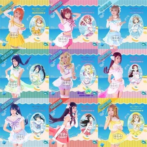 Collection! Lovelive Sunshine!!Aqours Aquarium Lovers Awaken Ruby Yoshiko Mermaid Uniform Dress Cosplay Costume For Women Outfit