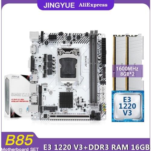 B85 Motherboard LGA 1150 set kit with Intel xeon E3 1220 V3 CPU processor 16GB(2*8GB) DDR3 RAM memory M.2 NVME B85I-PLUS