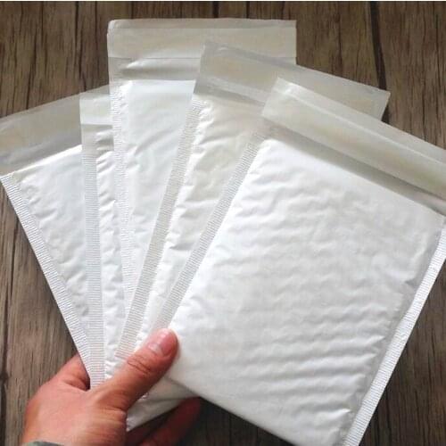 10pcs/lots Blank White Bubble Envelope Pearl Film clear Envelope Courier Bags Waterproof White Mailing Bag Packaging handmade