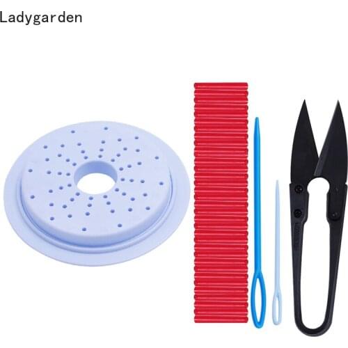 DIY Flower Loom Weaving Tool Flower Weaver Knitting Circle Device Detachable Portable Knitting Sewing Tools Yarn Cutter Scissors
