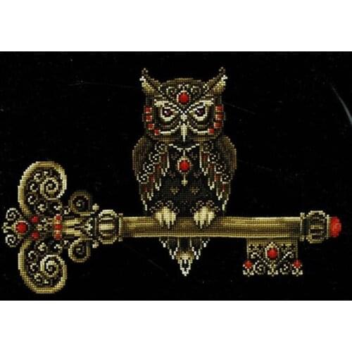 Fashion Needlepoint Key of Wisdom Cross Stitch Embroidery Designs Download with 100% Cotton Floss &Free Shipping for Wall Decor