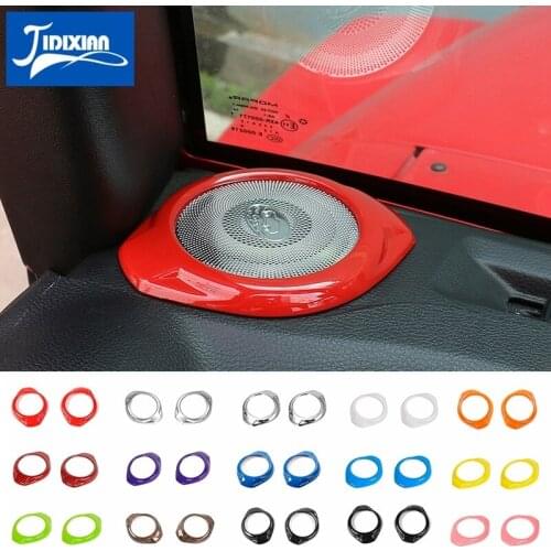 MOPAI ABS Car Interior A pillar Speaker Decoration Cover Trim Stickers for Jeep Wrangler 2015 Up Car Styling