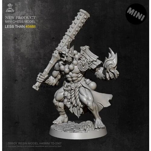 45mm Resin model kits Beast soldier figure self-assembled TD-2367