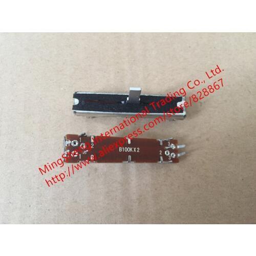 Original new 100% 3021G B100K 45mm 4.5 cm straight sliding push-pull potentiometer adjustable light mixer faders (SWITCH)
