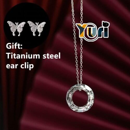 Heaven Officials Blessing HuaCheng Prince Edward Necklace Austrian Crystal Pendant Anime Cosplay Prop Daily Gift new year Gift