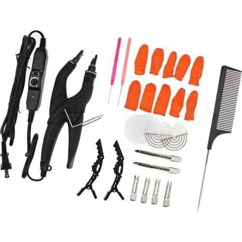Pre Bonded Iron Hair Extensions Connector Kits for Keratin Fusion Hair Scalp Heat Protector Scalp Heat Shield Hair Fusion Tool
