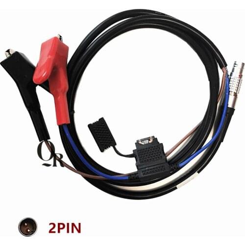 Trimble Trimmark 3 MK3 radio power cable 1.8m 2-PIN + Crocodile clip