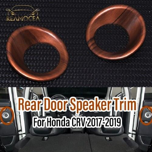 Reamocea Peach Wood Grain Peach Wood Grain Interior Decoration Cover Speaker Gearshift Trim Fit For Honda CRV 2017-2021 Breeze