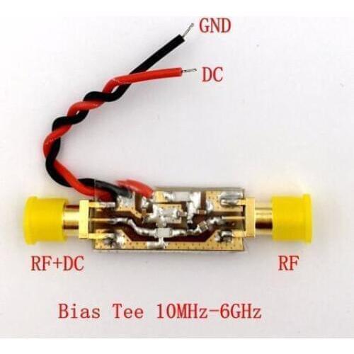 RF Biaser Bias Tee 10MHz-6000MHz Feeder RF Blocker Isolator Bias Tee 6GHZ FOR wave RTL SDR LNA HAM radio Amplifier antenna