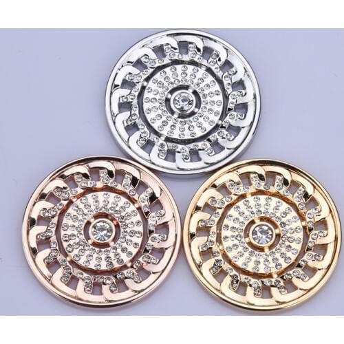 Rose gold 33mm my coins disc pendant fit interchangeable 35mm My coin necklace for women gift