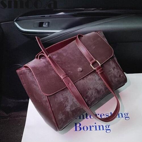 SMOOZA Women Messenger Crossbody Bags Pu Leather Matte Ladies Handbags And Purses Large Capacity Luxury Female FamousTotes