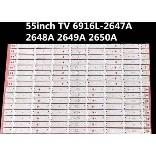16pcs/set LED backlight strip for 55inch TV 6916L-2647A 2648A 2649A 2650A 55 V17 UNB 2647 2648 2649 2650 REV0.3 1