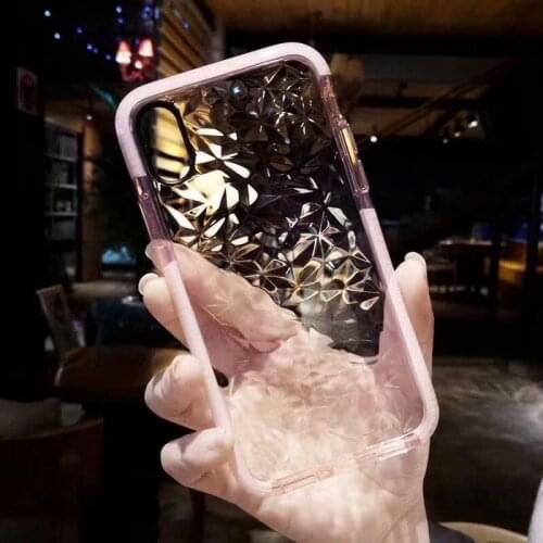 3D Diamond Thin Phone Case For iPhone 12 11 PR0 X XR XS Max Soft TPU Transparent Shockproof Cover For iPhone 7 8 6 6s Plus SE