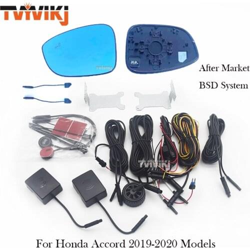 TVYVIKJ Outer Side Rearview Mirror Blue Glass Lens with Blind Spot system For HONDA Accord 2019 2020 Anti Glare BSD door mirror