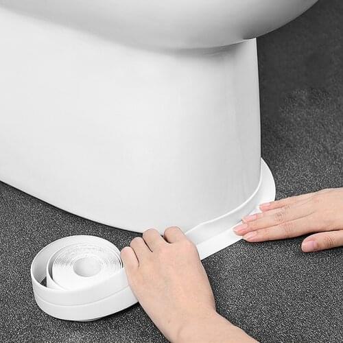Sealing Strip Tape Bathroom Sink Bath Caulk Tape Sealant Tape White PVC Self Adhesive Waterproof Wall Tape for Bathroom Kitchen