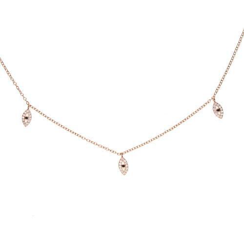 Vintage CZ Stone Chokers Necklaces Fashion Multi Layer Crystal Eye Pendant Necklace Statement Bohemian Jewelry for Women