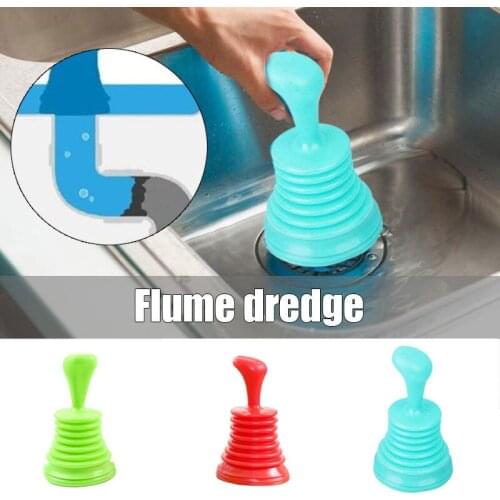 Pipeline Dredge Suction Cup Toilet Plungers Press Cleaning Sink Drain Pipe Tool