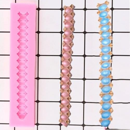 Pearl Lace Cake Border Silicone Mold Candy Resin Molds Sugarcraft Fondant Cake Decorating Tools Chocolate Baking Mould