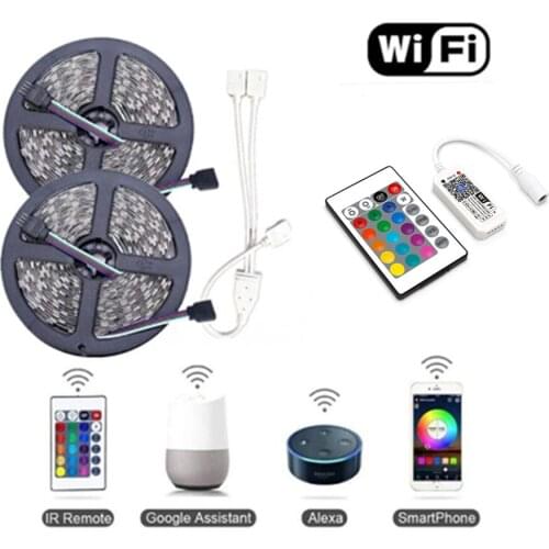 12V Bluetooth LED Strip Lights 20M RGB 5050 2835 SMD Flexible Ribbon Waterproof RGB LED Light 5M 10M Tape Diode DC controller