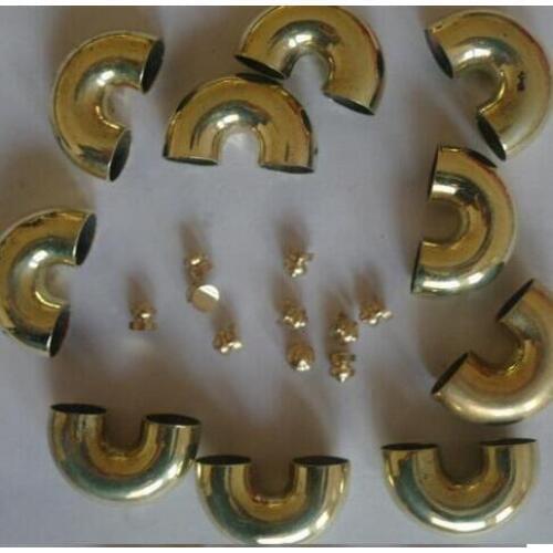 20 brass U shape pipe +20 nuts for trumpet/cornet sliders no varnish repair new