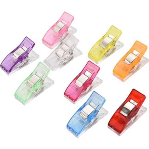 20pcs Tape Bias Maker DIY Job Foot Case Supplies Plastic Clip Hemming Sewing Tools Sewing Accessories