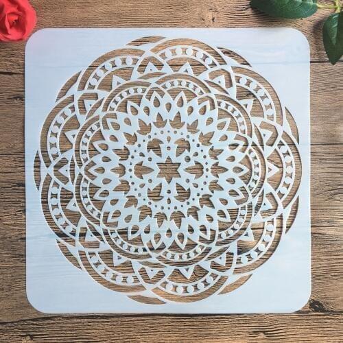 30 * 30 cm large round flower mandala diy stencil painting scrapbook coloring engraving album decoration template stencil -b