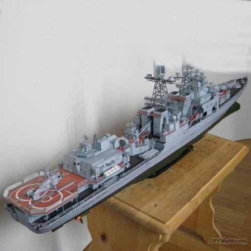 1:200Admiral Levchenko Antisubmarine Ship DIY 3D Paper Card Model Building Set Construction Toys Educational Toy Military Model