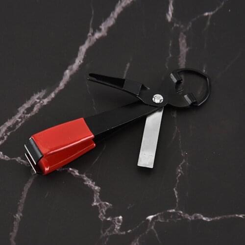 4 in 1 stainless steel fishing pliers, quick knotting, wire cutter, hook and eye cleaner, sharpening tool, fishing tackle