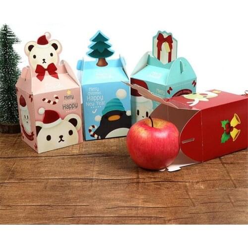 40Pcs/Lot Gift Jewelry Box Bell Christmas Box Decoration Wedding Gifts For Guests Elk Birthday Supplies Handle Party Packaging