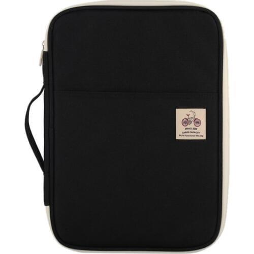 A4 Document Storage Bag Waterproof Oxford Cloth Multifunctional Business Organizer Bag File Folder Stationery Organizer Zipper