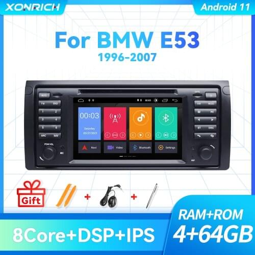 4GB 64GB Car DVD Player Android 10 GPS Stereo For BMW/E39/X5/E53 IPS Multimedia Radio Carplay RDS DSP System