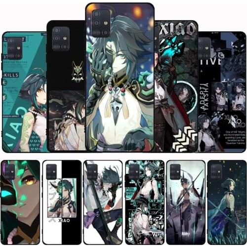 Genshin Impact Xiao Black Soft Phone Case For Samsung M21 M31S M41 M51 M10 M20 M30S M40 A7 A8 A9 2018 A12 A80 A90 A81