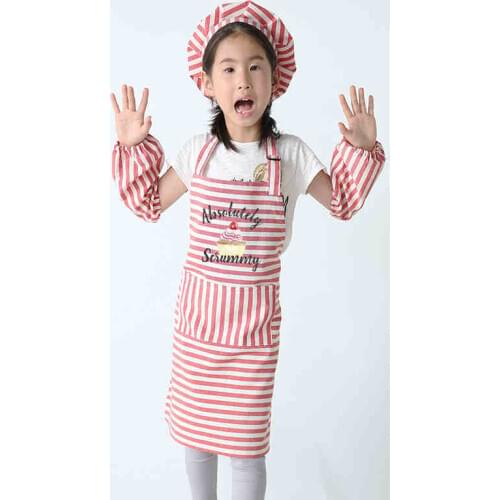 Childrens advertising apron painting art gallery kindergarten painting printing handmade class baking sleeveless apron hat