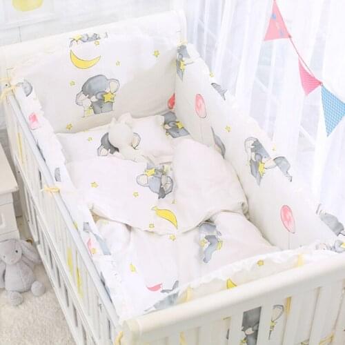 Cotton Baby Crib Bumper Set Bedding Set Bed Bumper Baby Infant Cradle Cot Protector