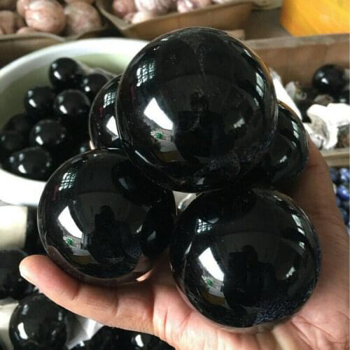 A natural obsidian home decor crystal ball