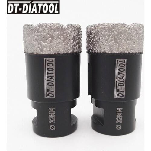 2pcs Diamond Dry Drilling Core Bit M14 Thread For Angle Grinder Granite Marble Ceramic Tile Diamond Hole Saw Cutter