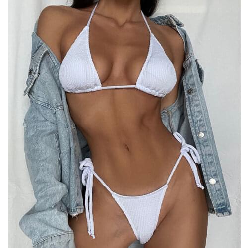 Swimsuit Women Two Piece High Waist White Bikini Sexy Tankini Swimsuits Women Swimming Suit for Women