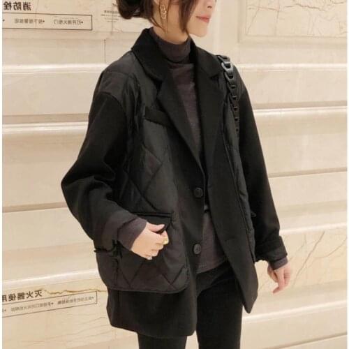 Winter New Cotton Padded Jackcet Women Two-piece Coat Korean Loose Fashion Thickened Cotton Padded Jacket Fashion Warm Coat