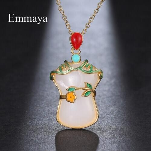Emmaya Hot Sale Delicate Jewelry For Women&Girls Charming Clothes Modelling Glass Pendant In Banquet Fascinating Necklace