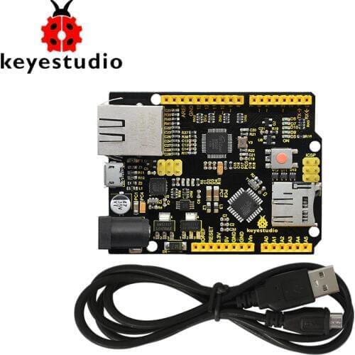 Keyestudio W5500 ETHERNET DEVELOPMENT BOARD For Arduino DIY Project (WITHOUT POE)