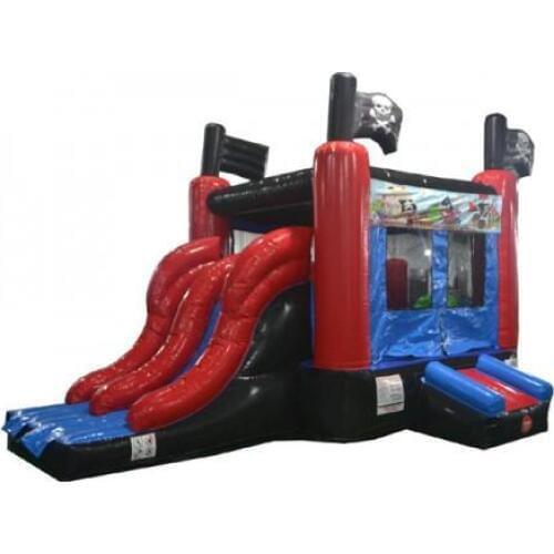 Tophop hot sale inflatable bouncer combo 2-Lane Pirate Dry Combo bouncer house -102 for sale with free shipping