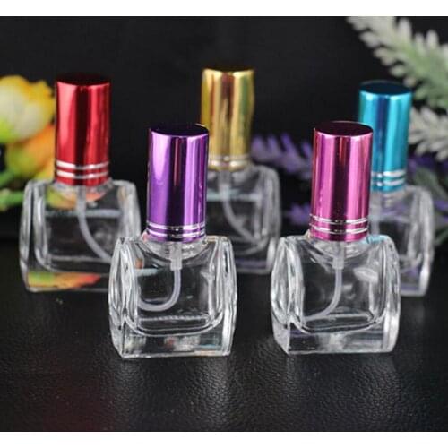 Wholesale 10ML Empty Crystal Portable Colorful Glass Perfume Spray Bottle With Atomizer For Travel