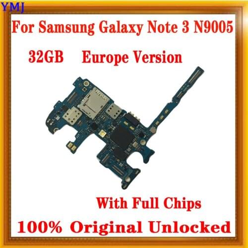 Original unlocked for Samsung Galaxy Note 3 N9005 Motherboard with Full Chips,32GB for Note 3 N9005 Mainboard,Free Shipping