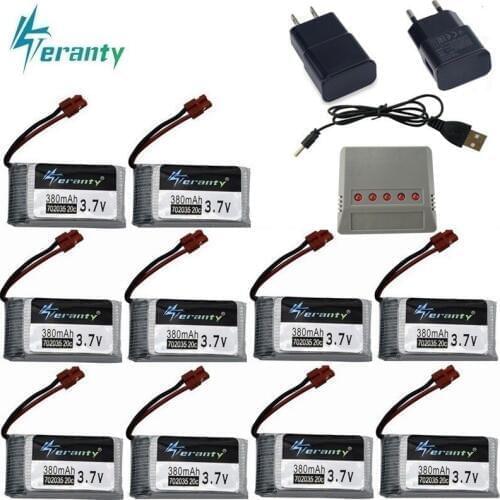 Original Lipo Battery For SYMA X5A-1 X15 X15C X15W for RC Helicopter Spare Parts 3.7V 380mah Drone battery 702035 10pcs/sets
